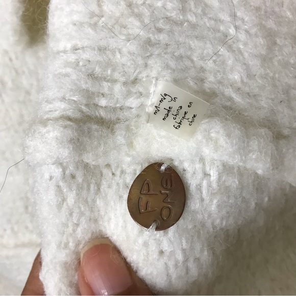 Free People Cream Open Front Cardigan - Picture 4 of 6